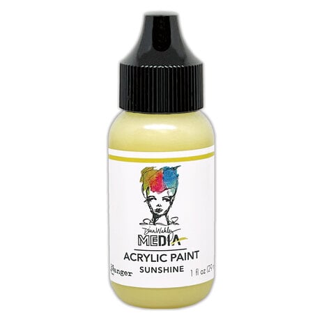 Dina Wakley MEdia Heavy Body Acrylic Paints Sunshine 1 fl oz 