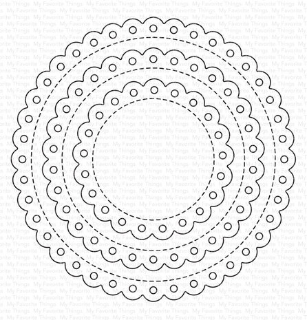 My Favorite Things - Stitched Eyelet Lace Circle STAX Die-namics