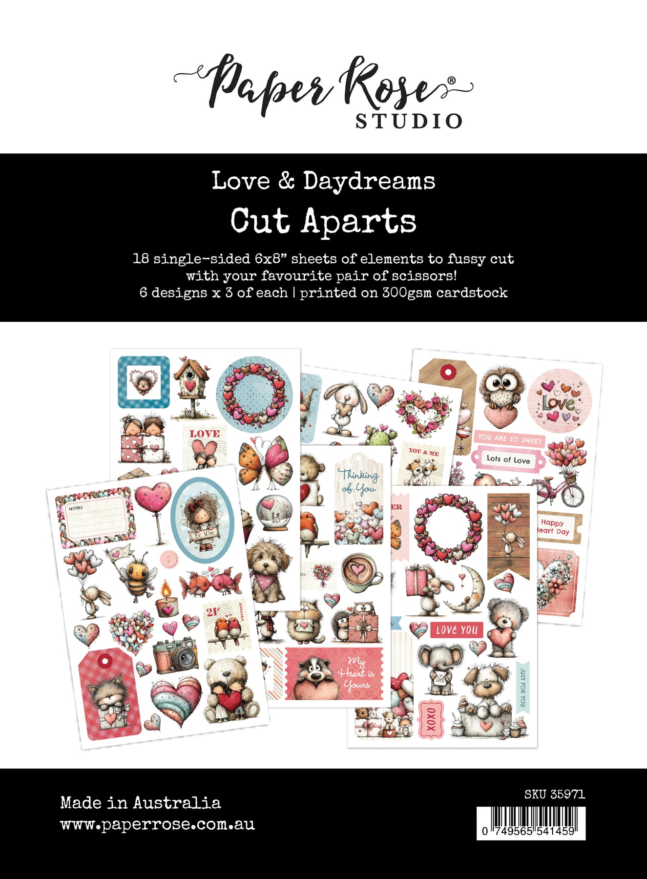 Paper Rose - Love & Daydreams 6x8 Cut Aparts