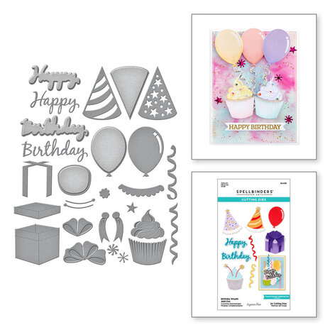 Spellbinders - Birthday Wreath Add-Ons Etched Dies