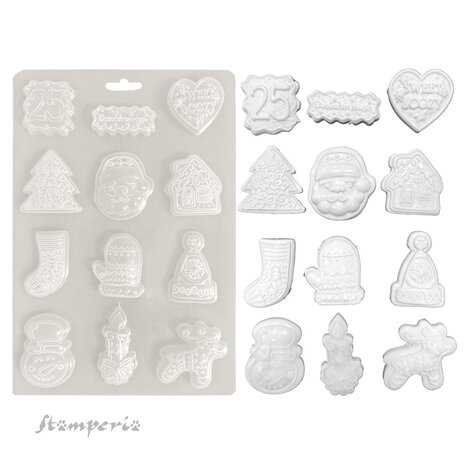 Stamperia - Candy Christmas A5 Soft Mould Elements Stamperia - Candy Christmas A5 Soft Mould Elements