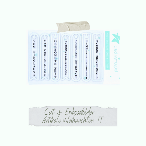 Creative Depot - Cut & Emboss Folder - Vertikale Weihnachten II - 11 x 15,5 cm  Creative Depot - Cut & Emboss Folder - Vertikale Weihnachten II - 11 x 15,5 cm