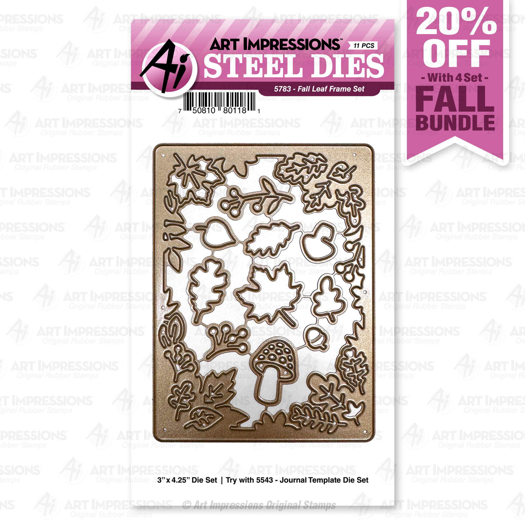 Art Impressions  Dies - Fall Leaf Frame Die Set