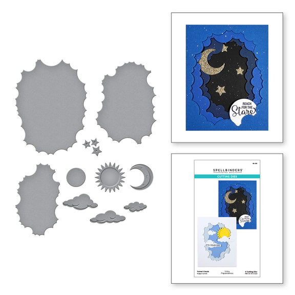Spellbinders - Tunnel Clouds Etched Dies from the Tunnel Scapes Collection by Vicky Papaioannou 