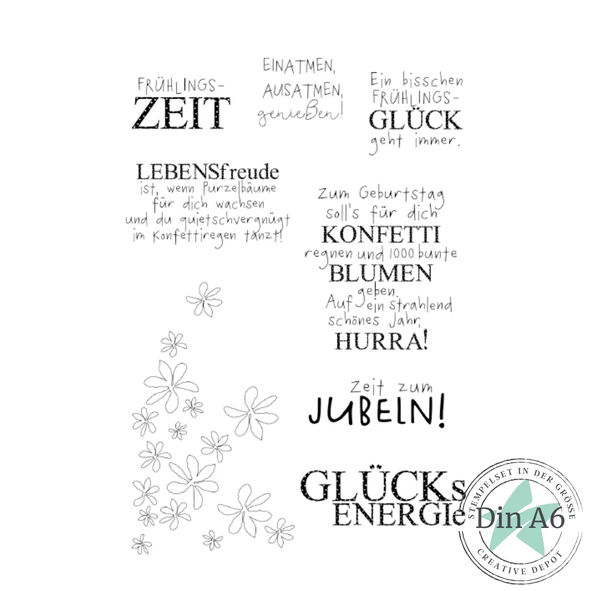 Creative Depot - Stempelset - Frühlingsoutfit für Adventshaus I