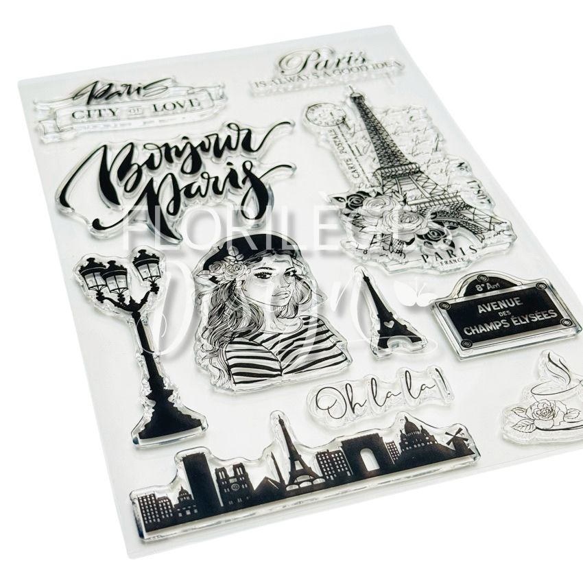Florilèges Design - TAMPONS CLEAR BONJOUR PARIS Florilèges Design - TAMPONS CLEAR BONJOUR PARIS