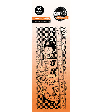 SL Clear Stamp - Rulers & Lights Grunge Collection nr.822