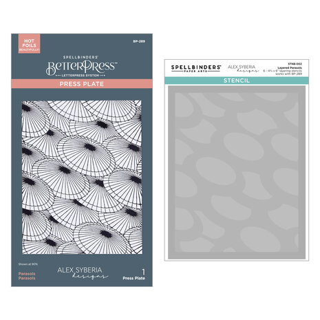 Spellbinders -BetterPress - Spring in Kyoto BetterPress & Stencil Bundle