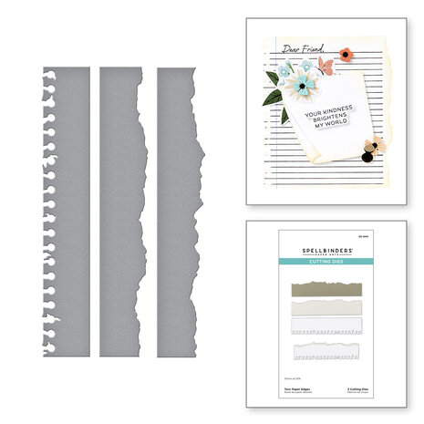 Spellbinders - Take Note Etched Dies Torn Paper Edges