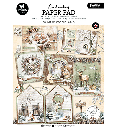 Studio Light - Card Making Pad - Winter Woodland Essentials nr. 22