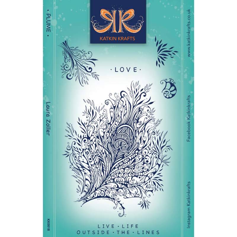 Katkin Krafts Plume 6 in x 8 in Clear Stamp Set