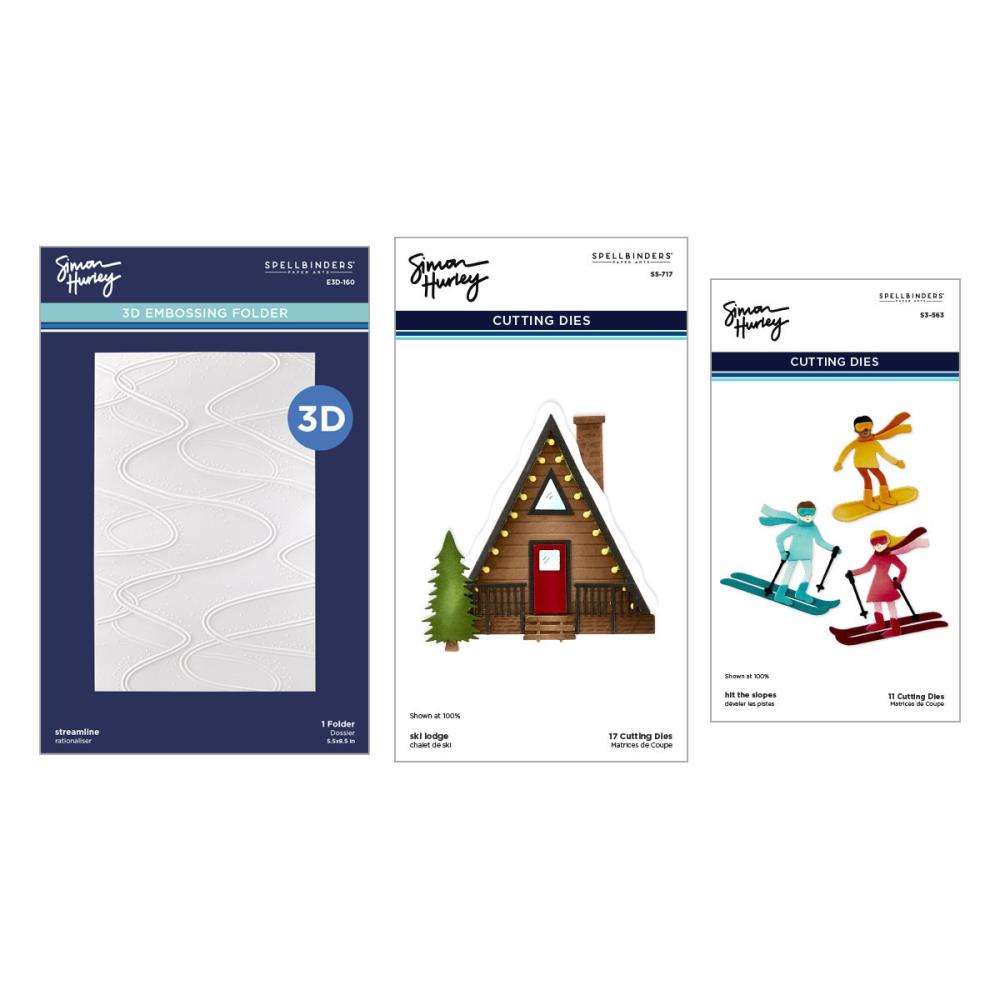 Spellbinders - Ski-Son's Greetings - 3D Folder Bundle by Simon Hurley