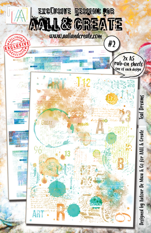 AALL and Create - Rub-Ons A5 Teal Dreams AALL and Create - Rub-Ons A5 Teal Dreams