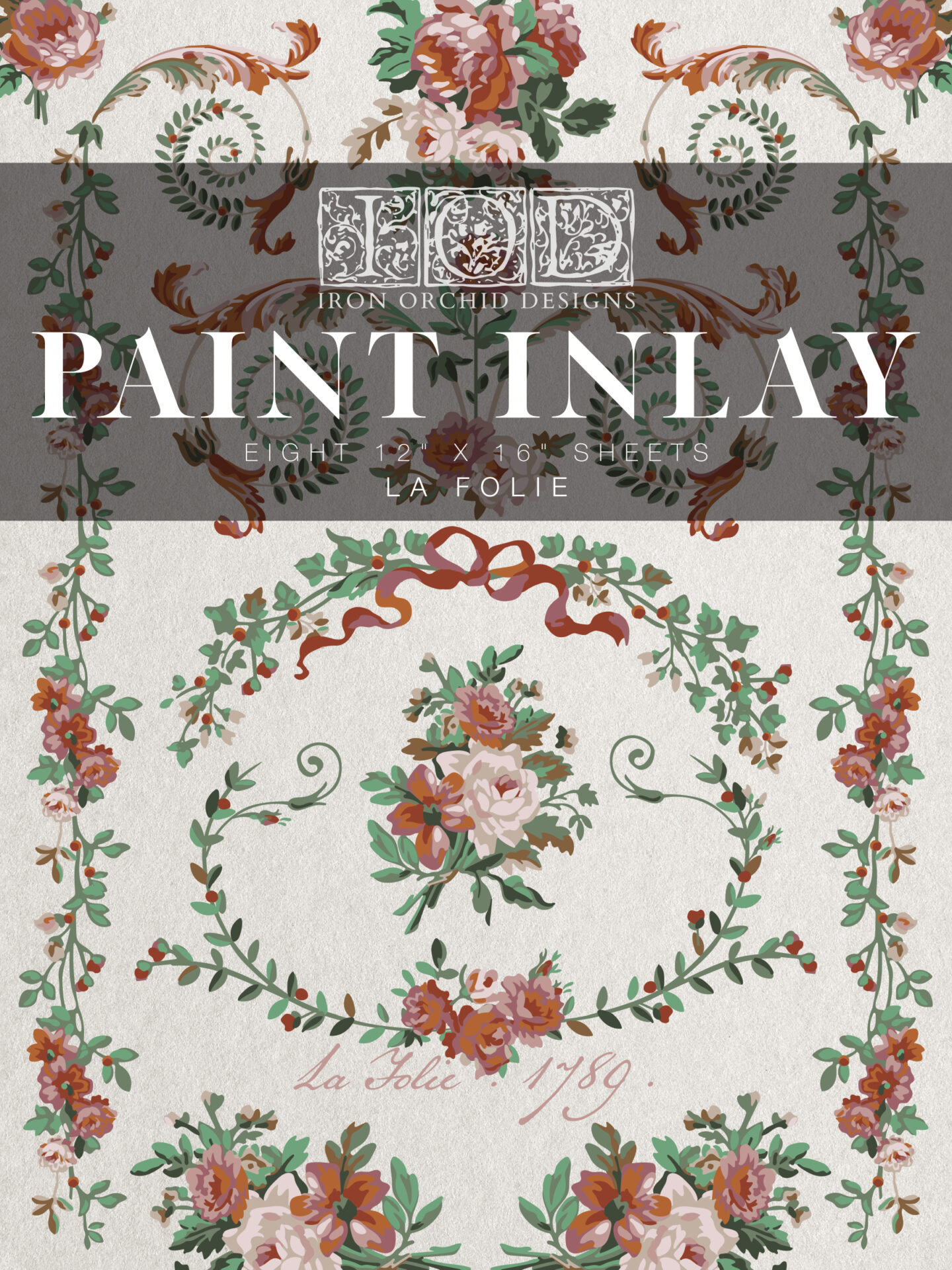 IOD - Paint Inlays - La Folie  12x16 Pad  