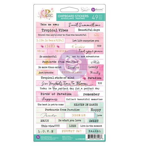 Prima Marketing - Postcards from Paradise Chipboard Stickers (49pcs)