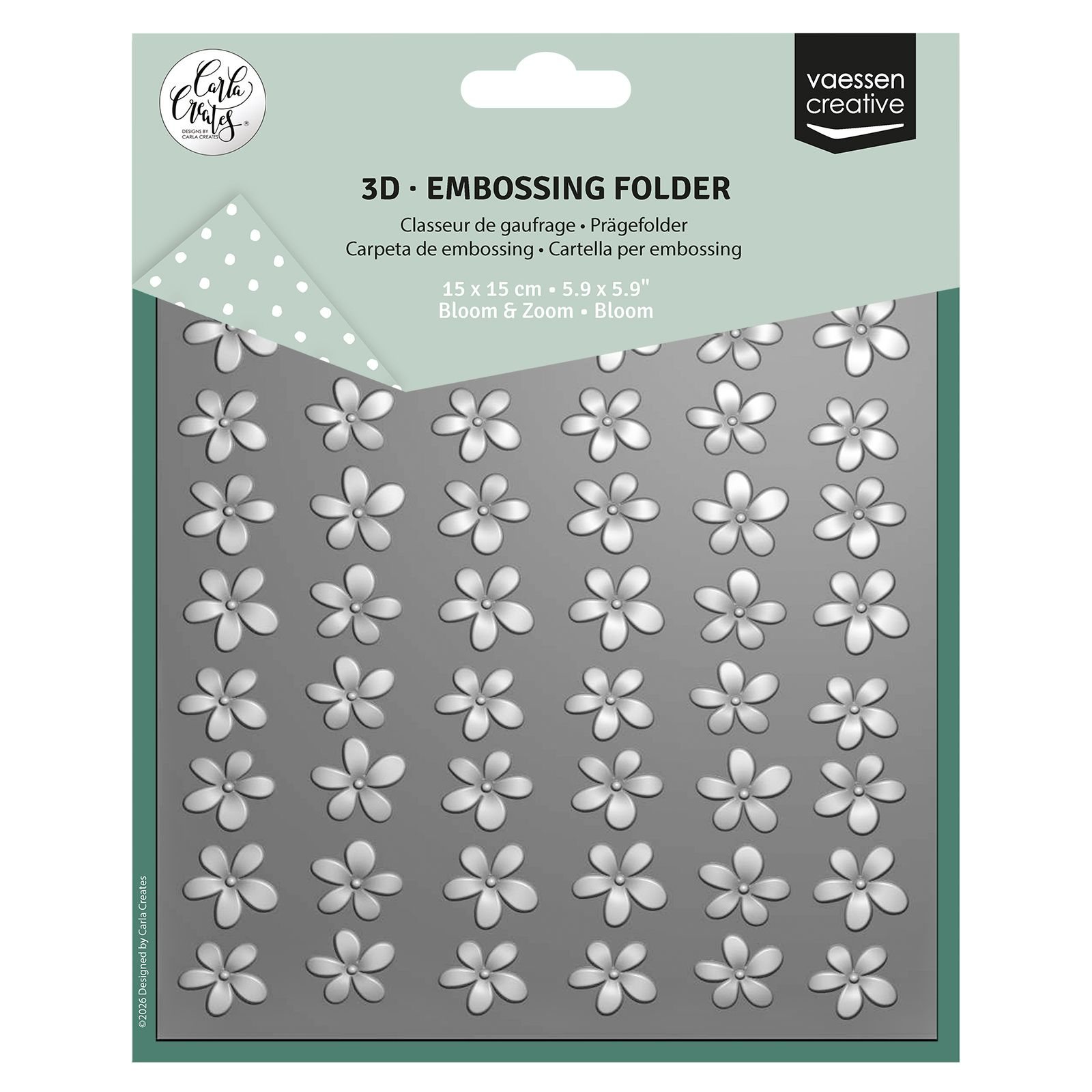 Vaessen Creative • 3D Embossing Folder by Carla Creates Bloom 5.9x5.9"