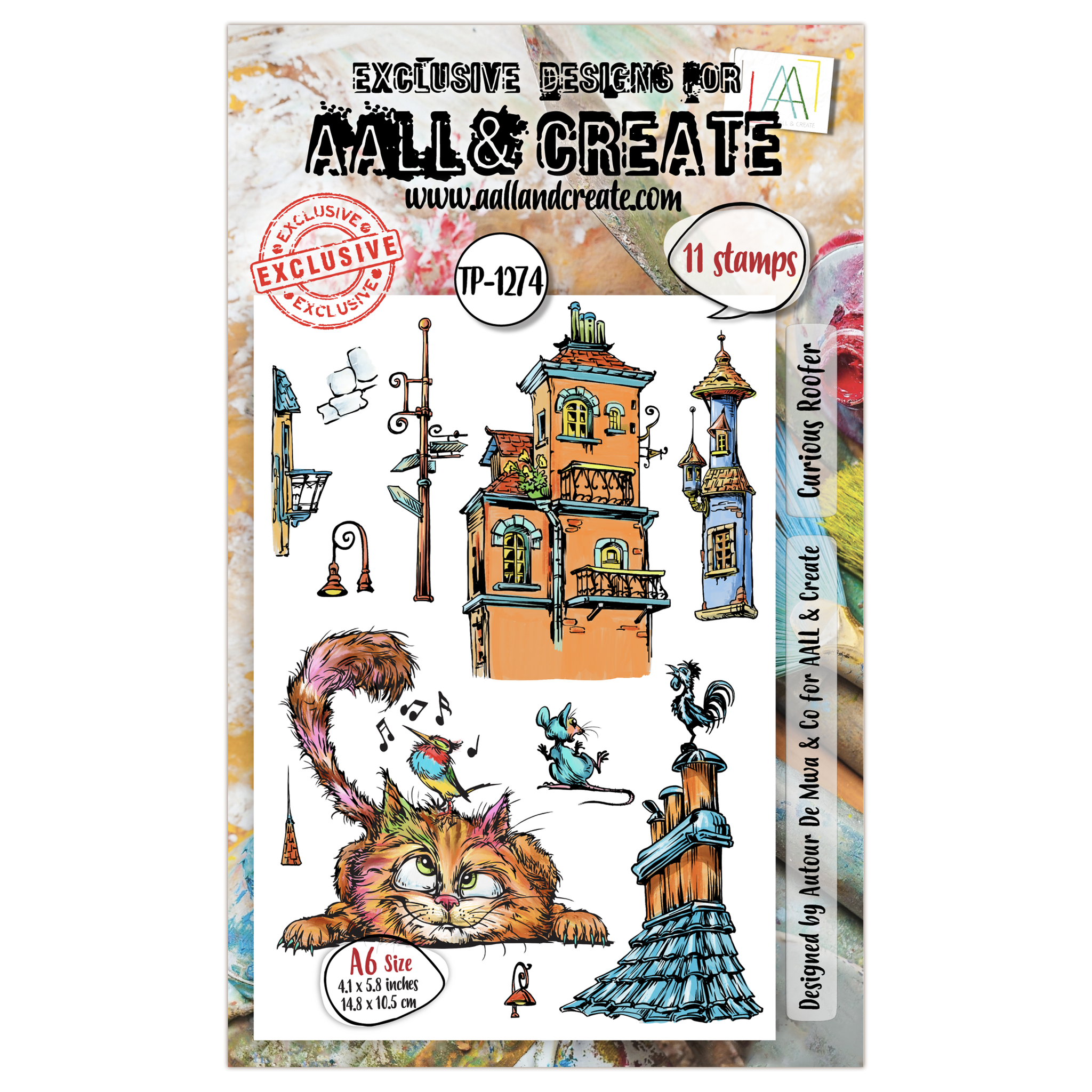 AALL and Create - A6 Stamp Set - Curious Roofer AALL and Create - A6 Stamp Set - Curious Roofer