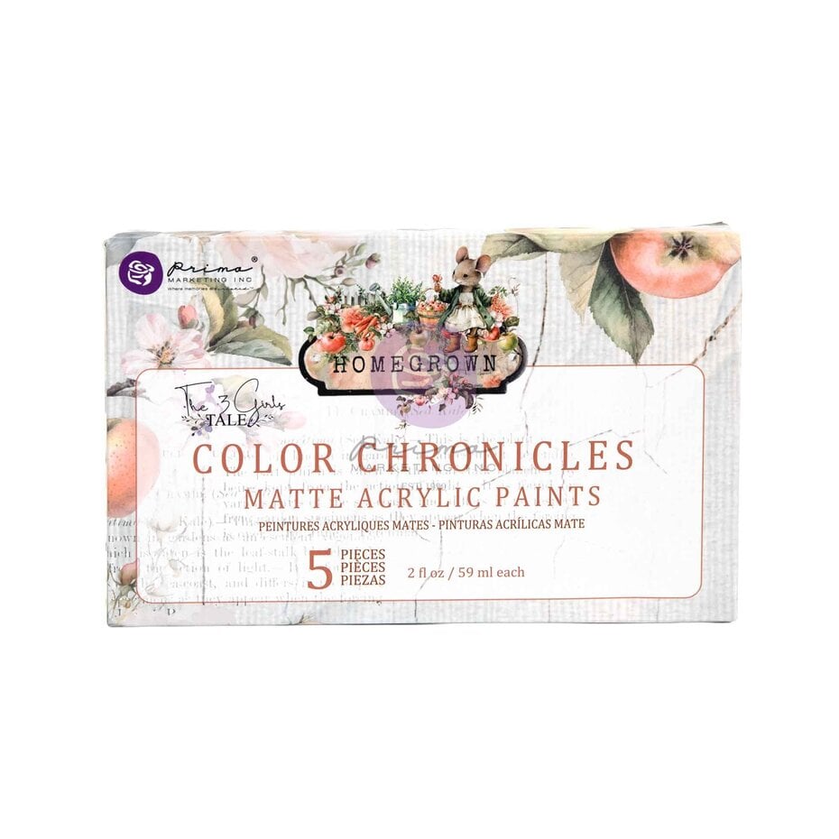 Prima Marketing - Homegrown Acrylic Paint Pack Color Chronicles 2 fl oz (5pcs) by The 3 Girls Tale