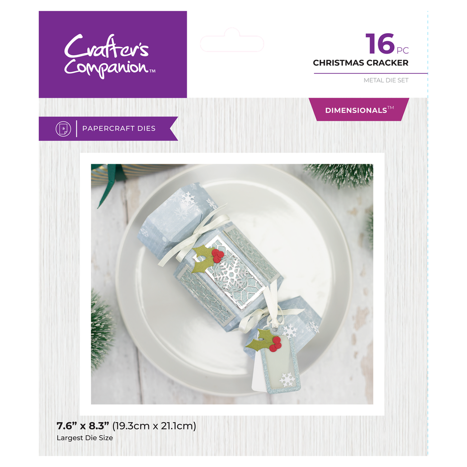 Crafters Companion - Christmas Cracker Set Metal Dies Dimensionals Crafters Companion - Christmas Cracker Set Metal Dies Dimensionals