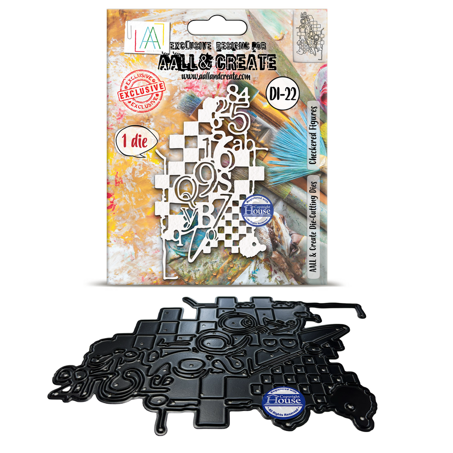 Craft Consortium - Cell Figures Die-Cutting Die Set Checkered Figures by Bipasha Bk
