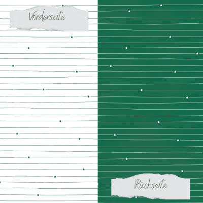 Creative Depot - Designpapier - Basic - Tanne - Doodle Linien mit Sternchen - Doppelseitig bedruckt 