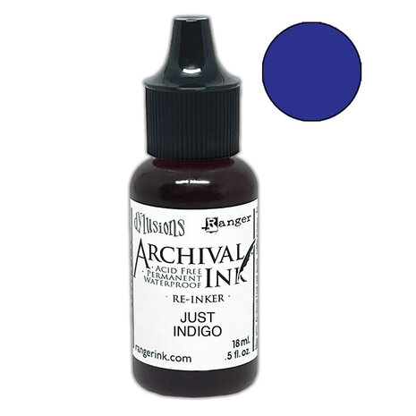Ranger - Dyan Reaveley Dylusions Archival Ink Just Indigo Re-Inker 0.5 fl oz