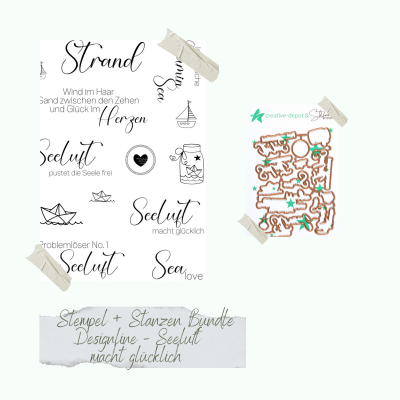 Creative Depot -   Bundle - Designline - Seeluft macht glücklich - Stempelset & Stanzen 