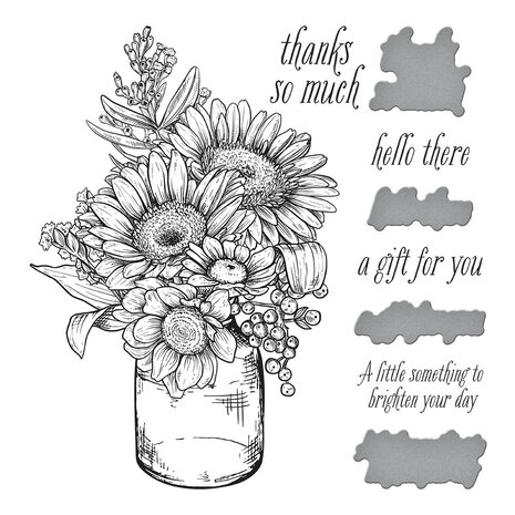 Spellbinders - Sunflower Bouquet Press Plate & Die Set