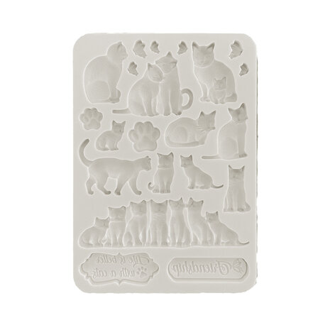 Stamperia - Orchids and Cats Silicon Mould A5 Cats