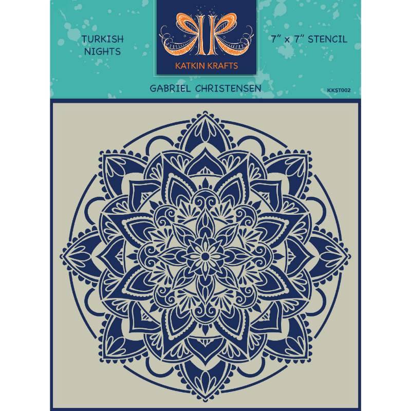 Katkin Krafts Turkish Nights 7 in x 7 in Stencil