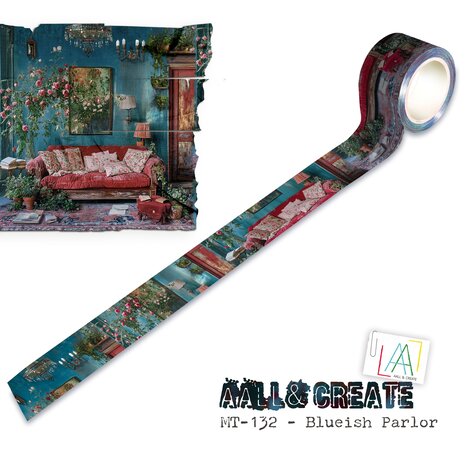 AALL and Create - Layer-It-Up Washi Tape 25mm 10m Blueish Parlor 