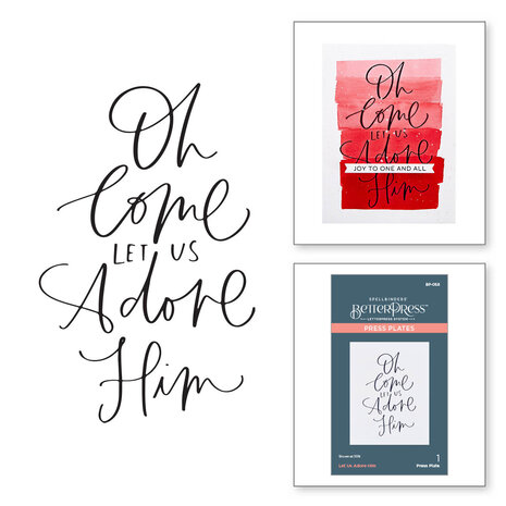 Spellbinders -BetterPress - Let Us Adore Him Press Plate