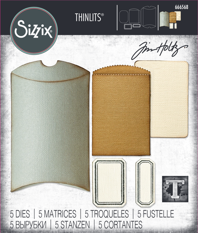 Sizzix - Thinlits Die by Tim Holtz Vault Pillow Box + Bag (5pcs)