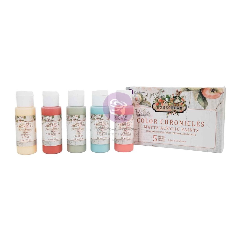 Prima Marketing - Homegrown Acrylic Paint Pack Color Chronicles 2 fl oz (5pcs) by The 3 Girls Tale