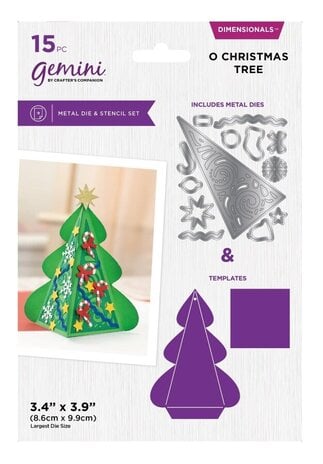 Crafter's Companion - 3D Boxes Dimensionals Die & Stencil O Christmas Tree