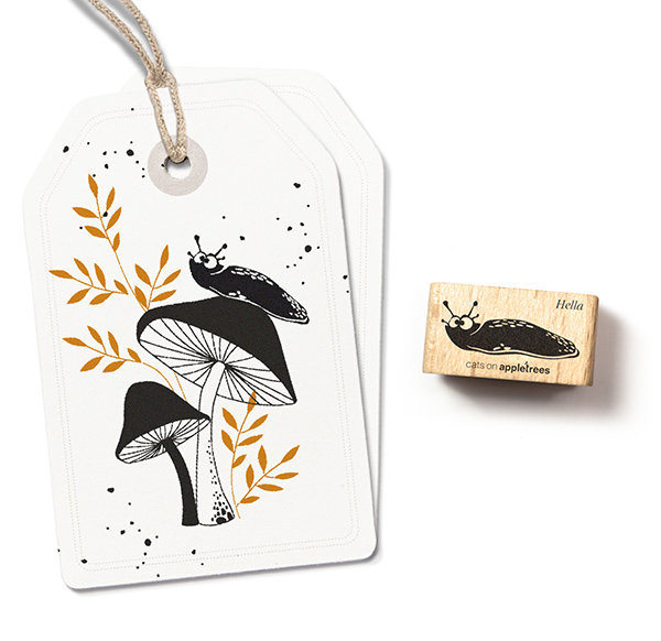 Cat on Appletrees - Stempel Nacktschnecke Hella