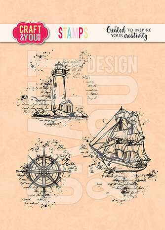 Craft & You Design - Sea Travel Set Stamps Craft & You Design - Sea Travel Set Stamps