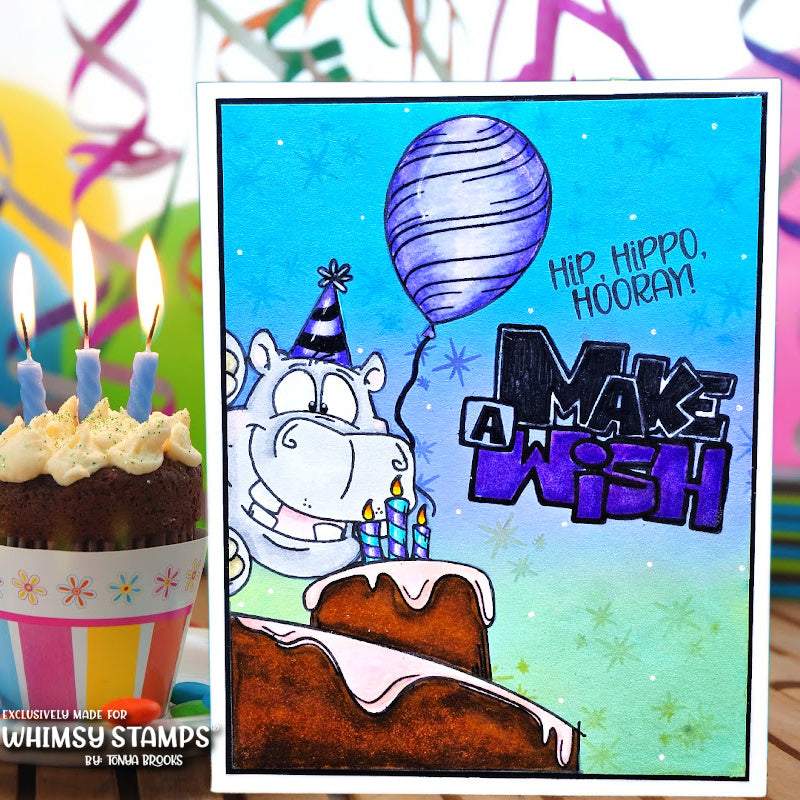 Whimsy Stamps - Happy Hippos Clear Stamps