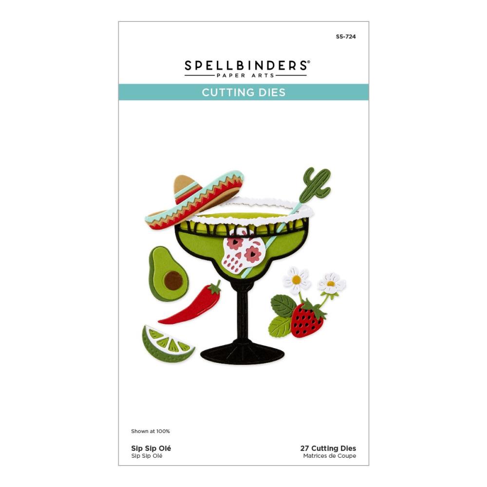 Spellbinders - Tag Etched Dies -  Happier Hour, Sip Sip Ole' 