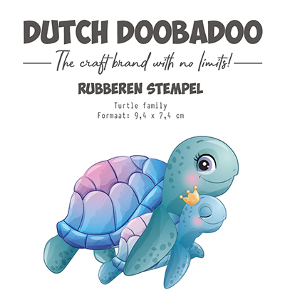 Dutch DooBaDoo -  Rubber stamp Turtle Family