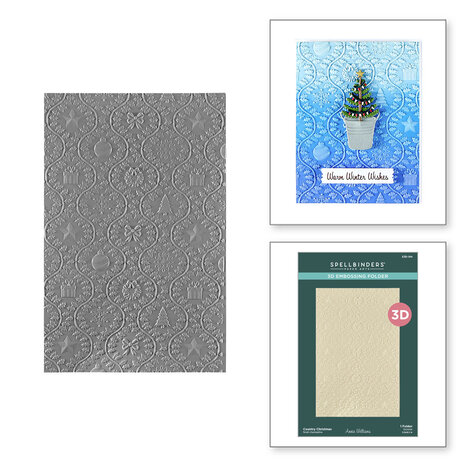 Spellbinders - Country Christmas 3D Embossing Folder Spellbinders - Country Christmas 3D Embossing Folder