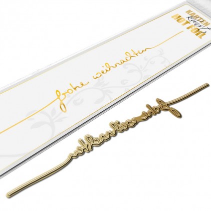 Karten-Kunst Hot Foil Plate  - Schriftzug Frohe Weihnachten