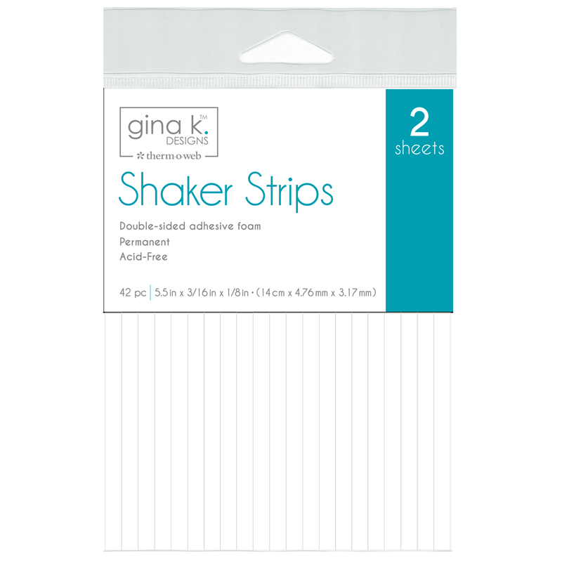 Gina K Designs - ADHESIVE- Double-sided Adhesive Foam Shaker Strips, White