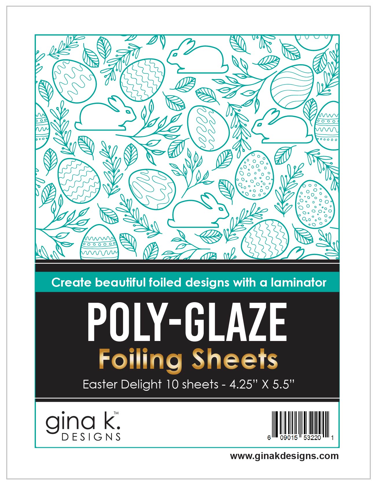 Gina K Designs - POLY-GLAZE Foiling Sheets- Easter Delight