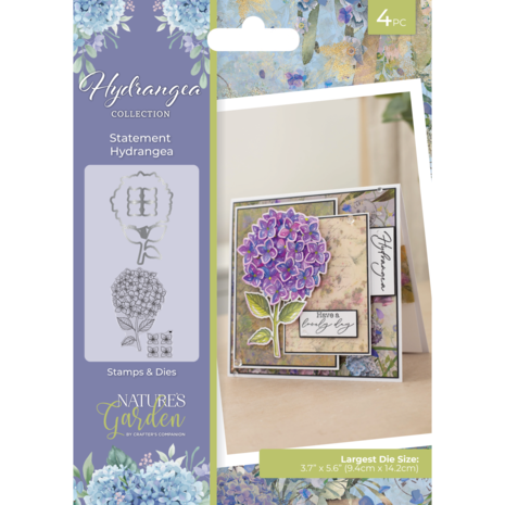 Crafter Companion - Hydrangea Stamp & Dies Statement Hydrangea