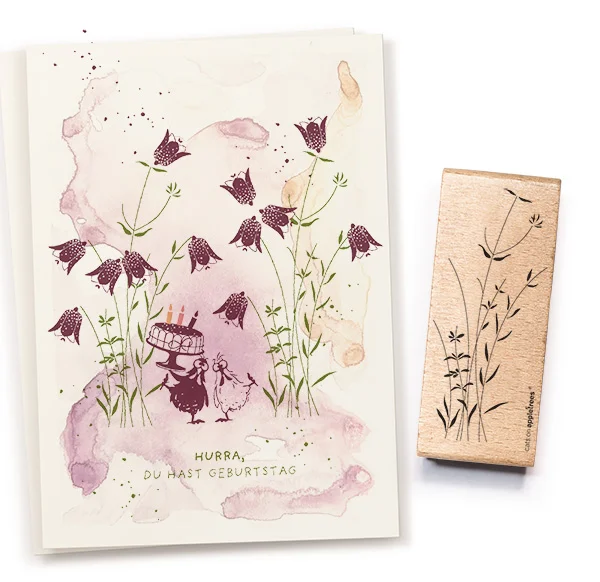 cats on appletrees - Stempel Gräser 1