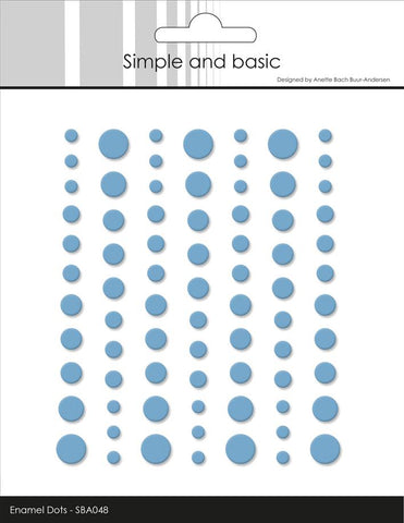 Simple and Basic - Matte Enamel Dots "Light Blue"