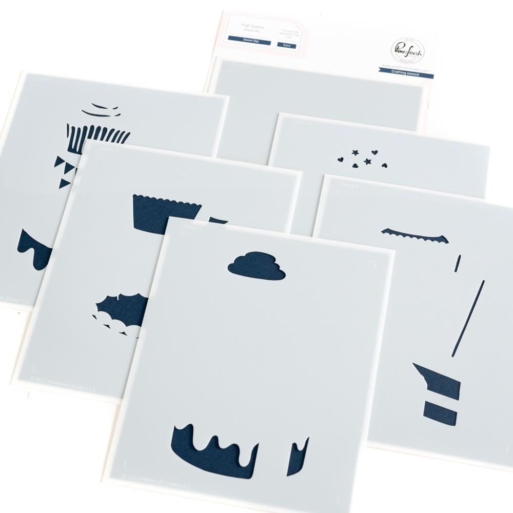 Pinkfresh Studio Stencils - Sweet Day Layering 