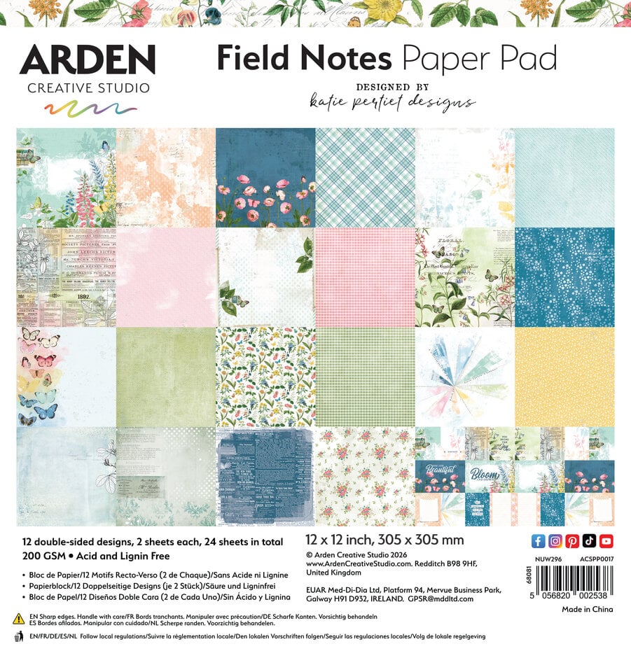 Arden Creative Studio - Field Notes 12x12 Inch Paper Pad