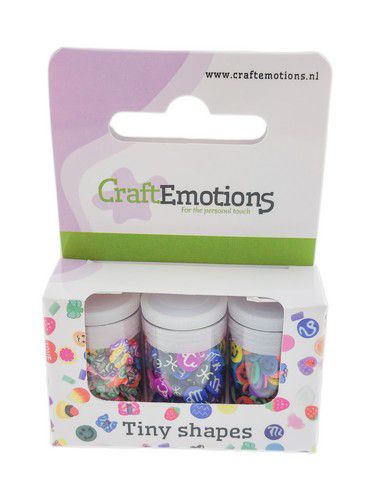 CraftEmotions Tiny Shapes - 3 tubes - various shapes 2 CraftEmotions Tiny Shapes - 3 tubes - various shapes 2